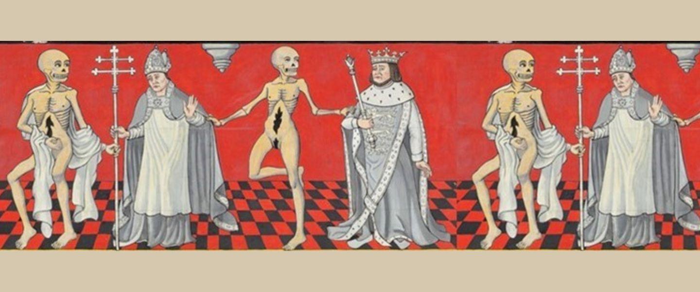 Dance of Death scene from The Guild Chapel walls